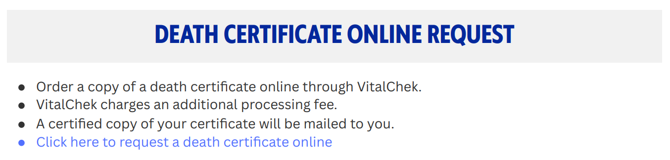 Death Certificates Death Certificates